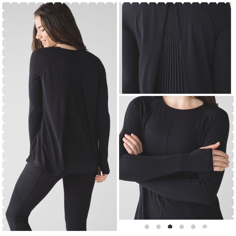 Lululemon Making Moves Long Sleeve Top Black size 10 NWT